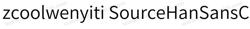 zcoolwenyiti SourceHanSansCN Medium字体转换